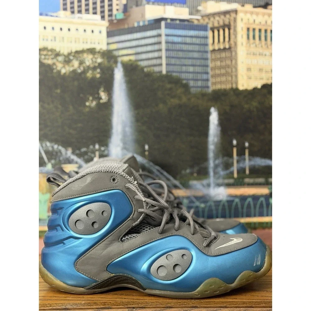 Nike Zoom Rookie Men's Dynamic Blue Gray Mid Top Sneaker 472688-402 Size 9.5